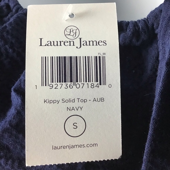 LAUREN James Auburn Navy Kippy Solid Top - Picture 6 of 8